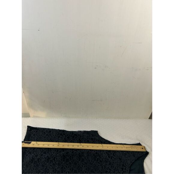 Terry Lewis size 20 2x black lace overlay tank rayon blend new - Picture 8 of 8